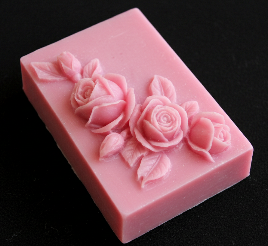 Bar Soap: Pink Roses Blossom Bar Soap