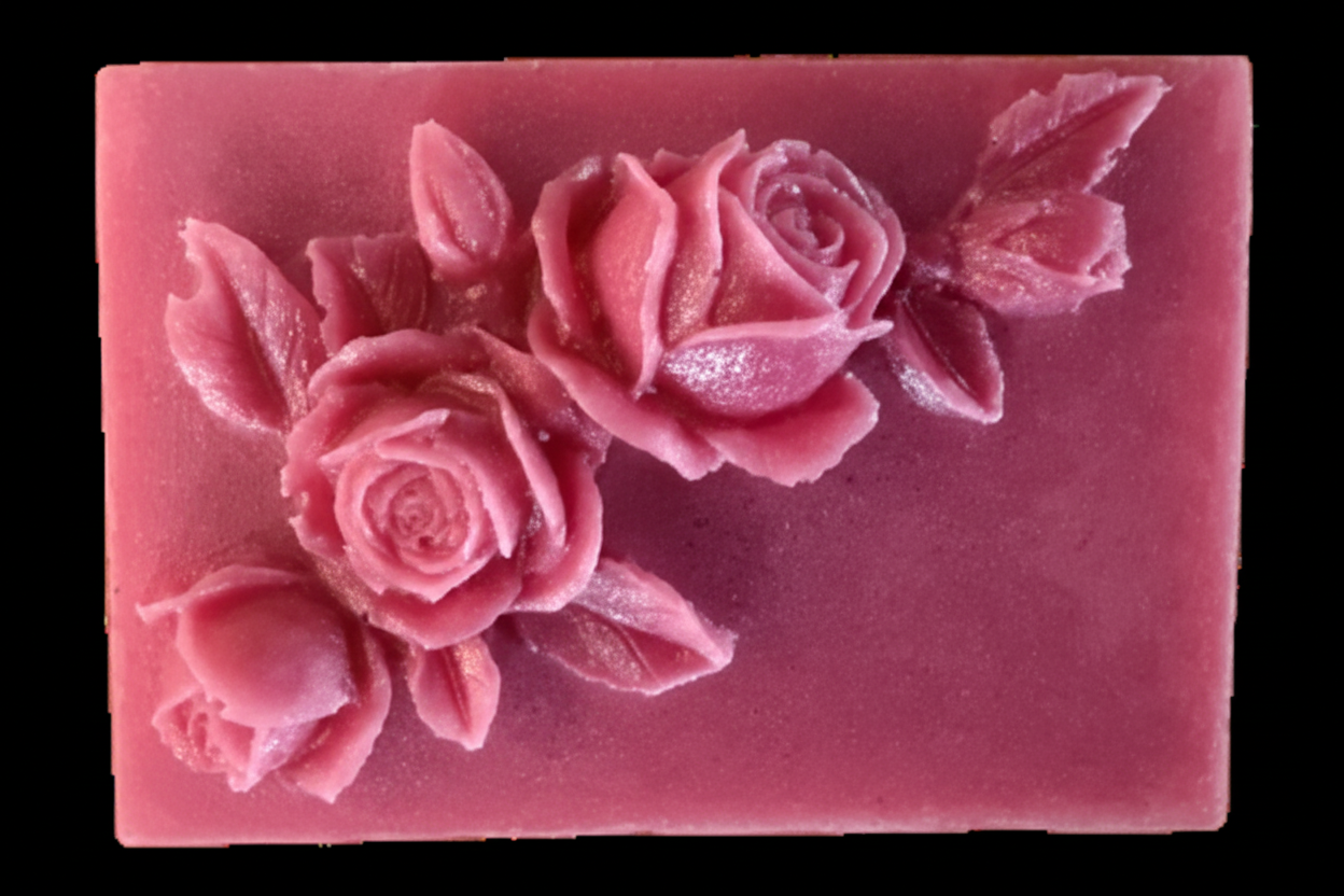 Bar Soap: Pink Roses Blossom Bar Soap